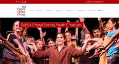 Desktop Screenshot of fairfaxchoralsociety.org